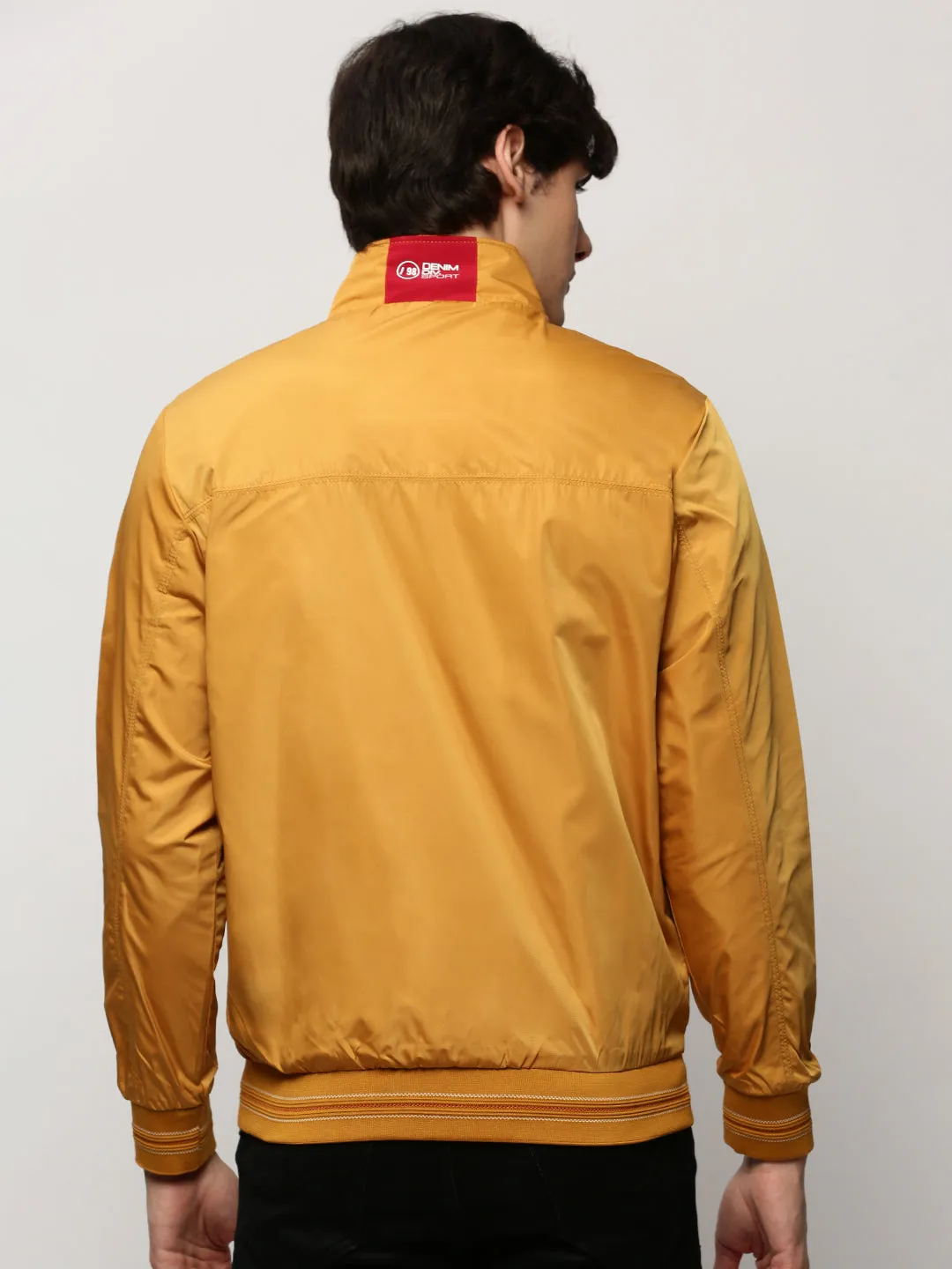 Men's Mustard Mock Collar Bomber Jacket Light Look 3-In-1 Set
