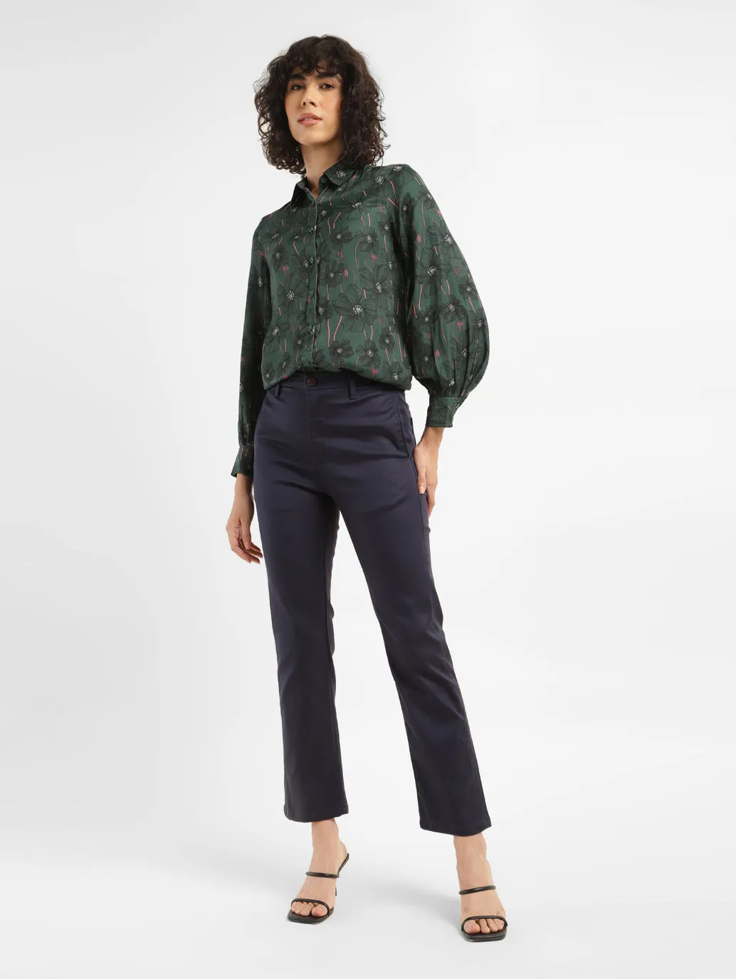 Sharp Silhouette Parent Style Evening Stroll Festival Outfit Women's Redloop Navy Blue Wedgie Straight Fit High Rise Jeans