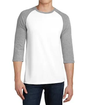 JustBlanks Men's 3/4 Sleeve Raglan Crew Neck T-Shirt Chilly Day Style
