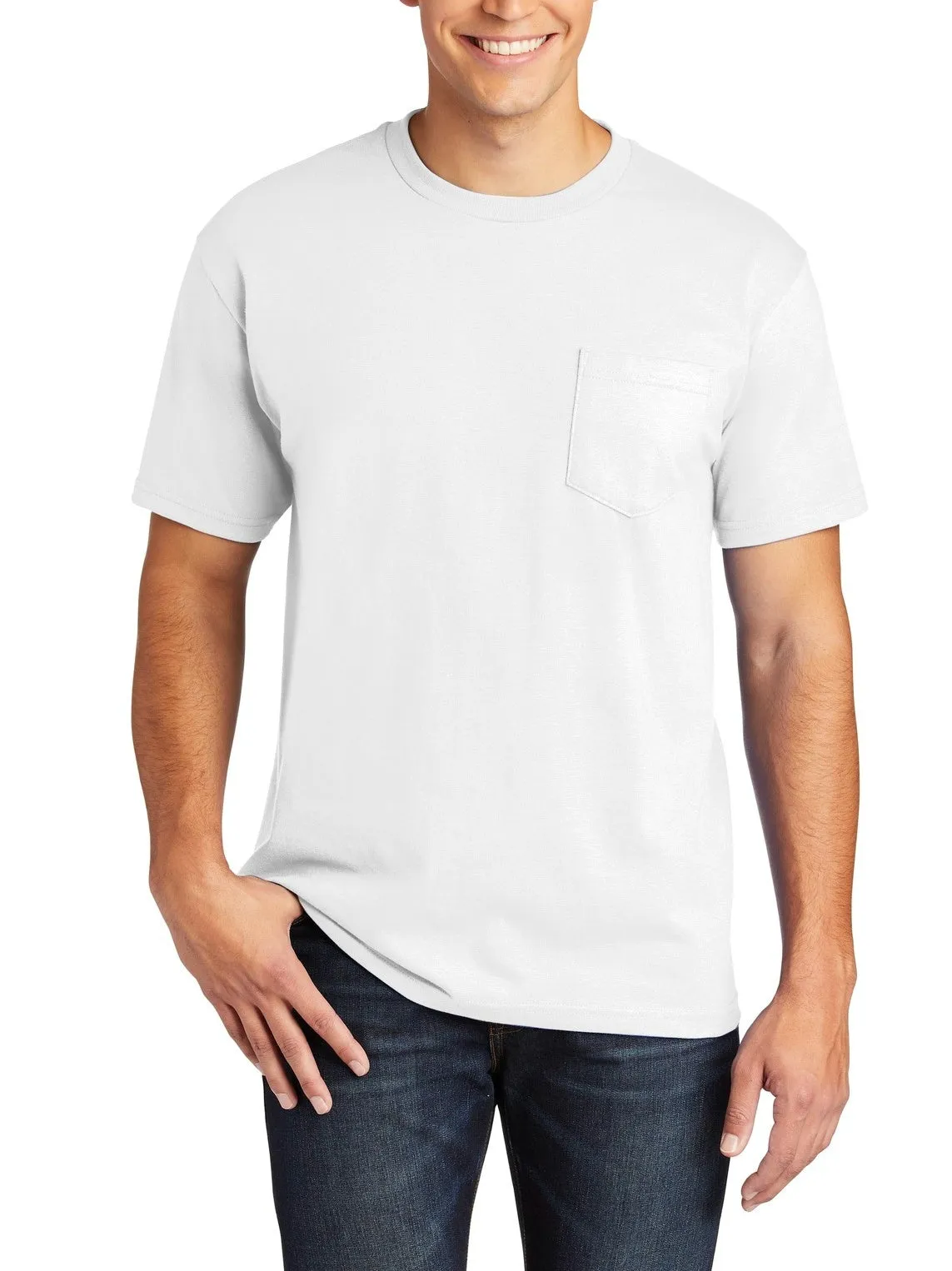 Stylish piece JustBlanks Men's Hammer Short Sleeve Crew Neck Pocket T-Shirt