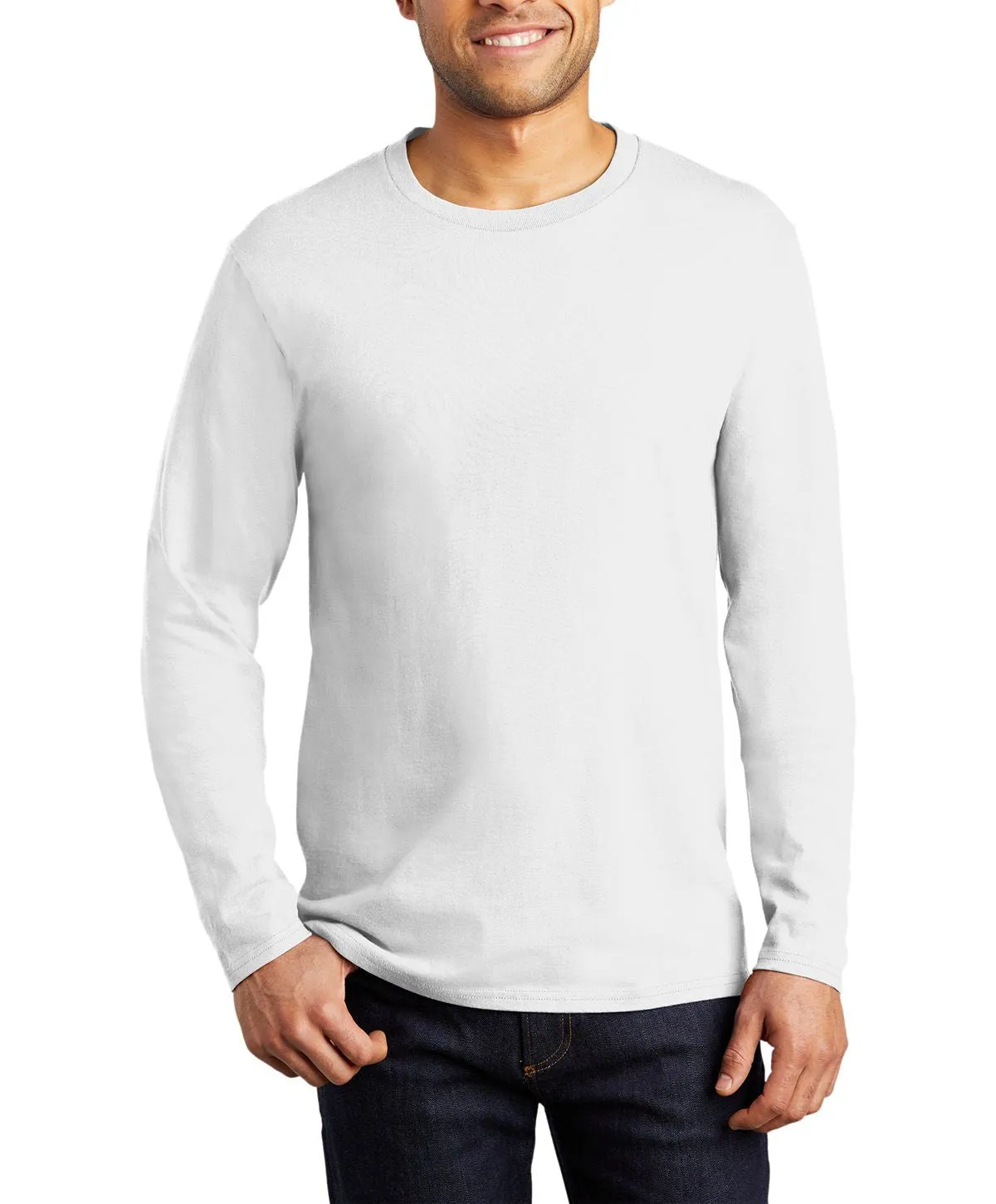 Daily Comfort Style JustBlanks Men's Long Sleeve Bouncer Crew Neck T-Shirt