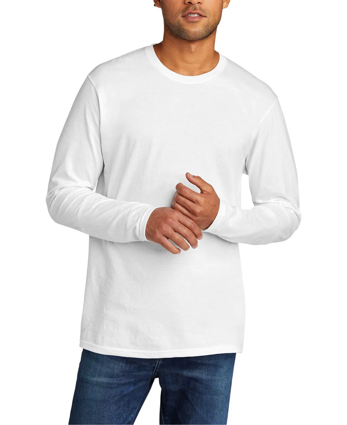 Streetwear attitude Casual Flex Wear JustBlanks Men's Long Sleeve Tri-Blend Crew Neck T-Shirt