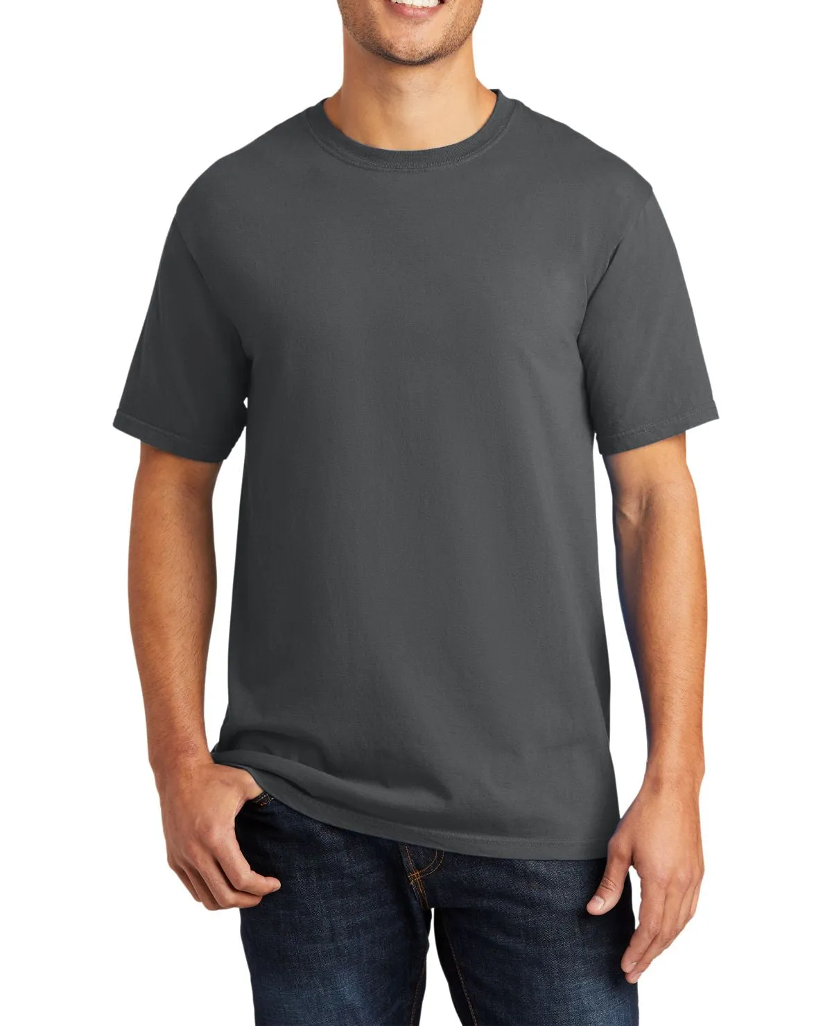 Flexible Weave JustBlanks Men's Short Sleeve Beach Wash Garment-Dyed T-Shirt