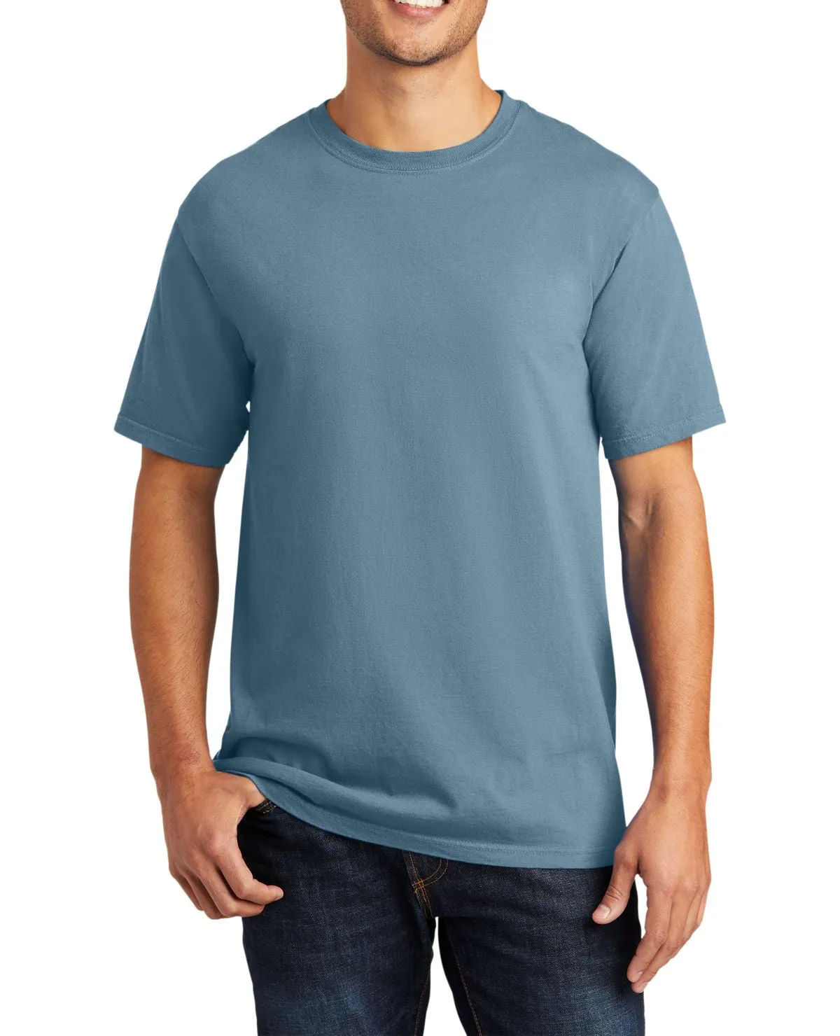 All-Day Wear JustBlanks Men's Short Sleeve Beach Wash Garment-Dyed T-Shirt