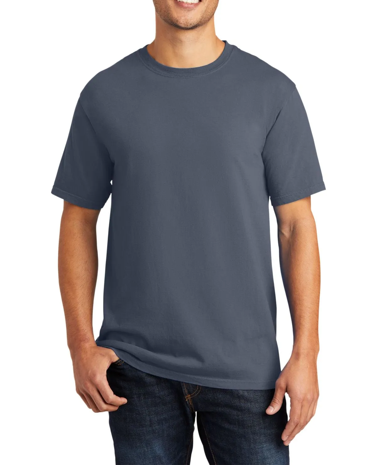 Casual Fashion Minimalist Apparel JustBlanks Men's Short Sleeve Beach Wash Garment-Dyed T-Shirt