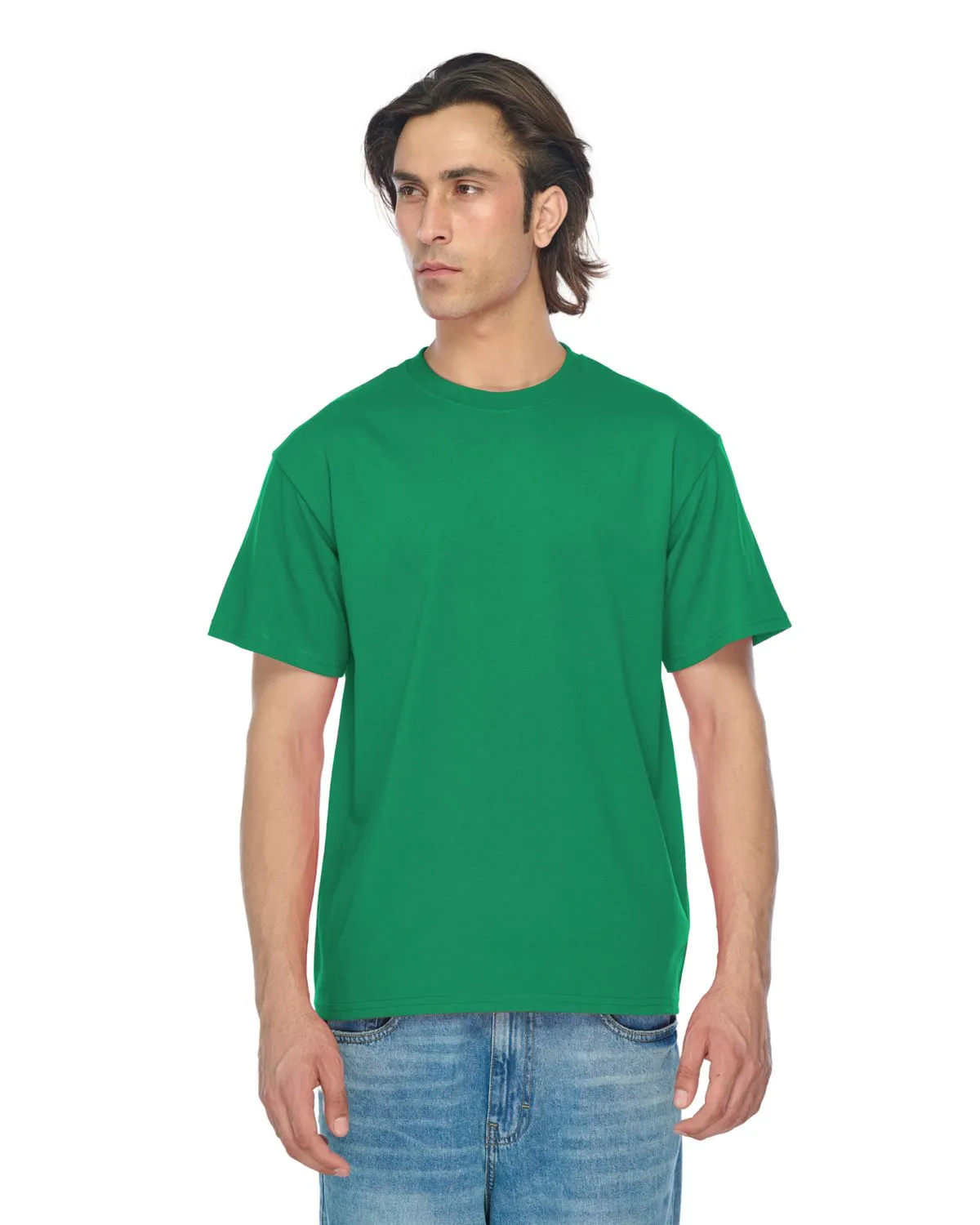 JustBlanks Men's Short Sleeve Core Blend Crew Neck T-Shirt Premium Comfort Chic Fit