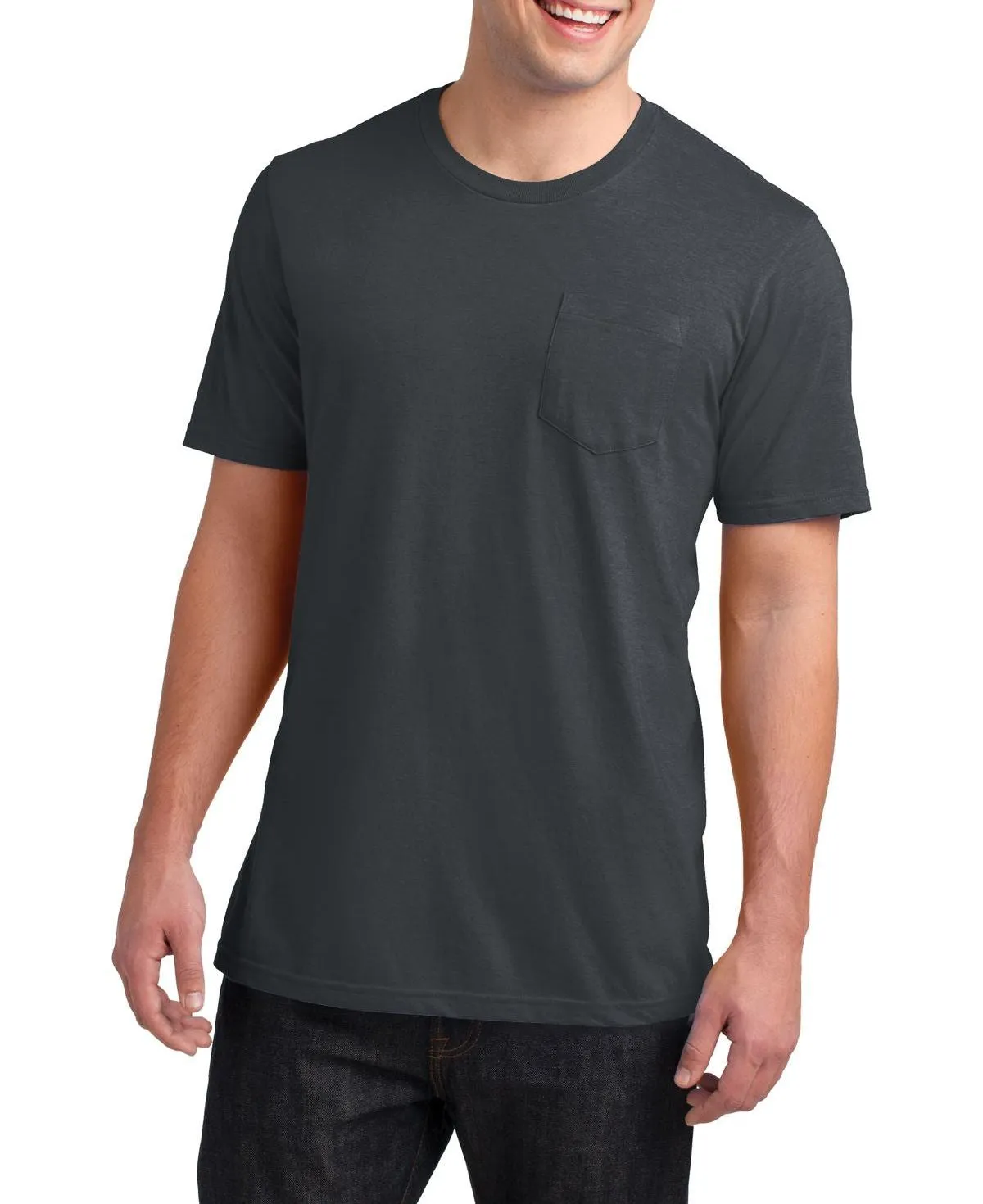 JustBlanks Men's Short Sleeve Cotton Crew Neck Pocket Tee Relaxed Look Everyday Fashion Look
