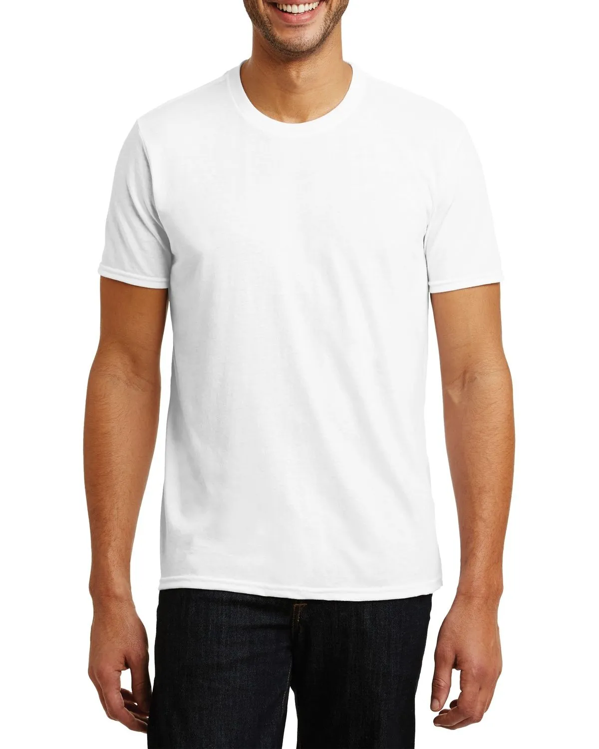 DurableStitching JustBlanks Men's Tri-Blend Short Sleeve Crew Neck T-Shirt