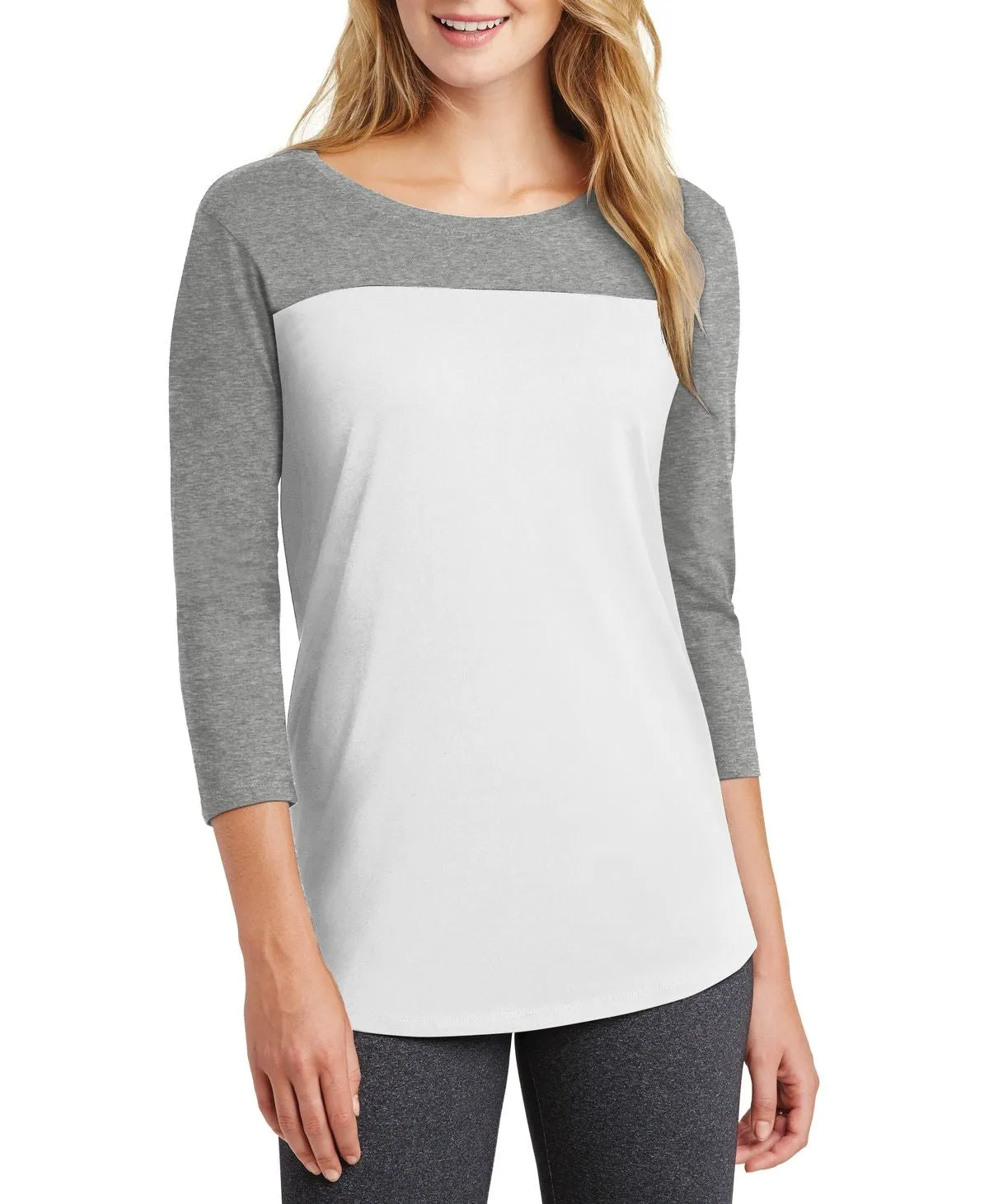 JustBlanks Women's 3/4 Sleeve Rally Tee casual outing