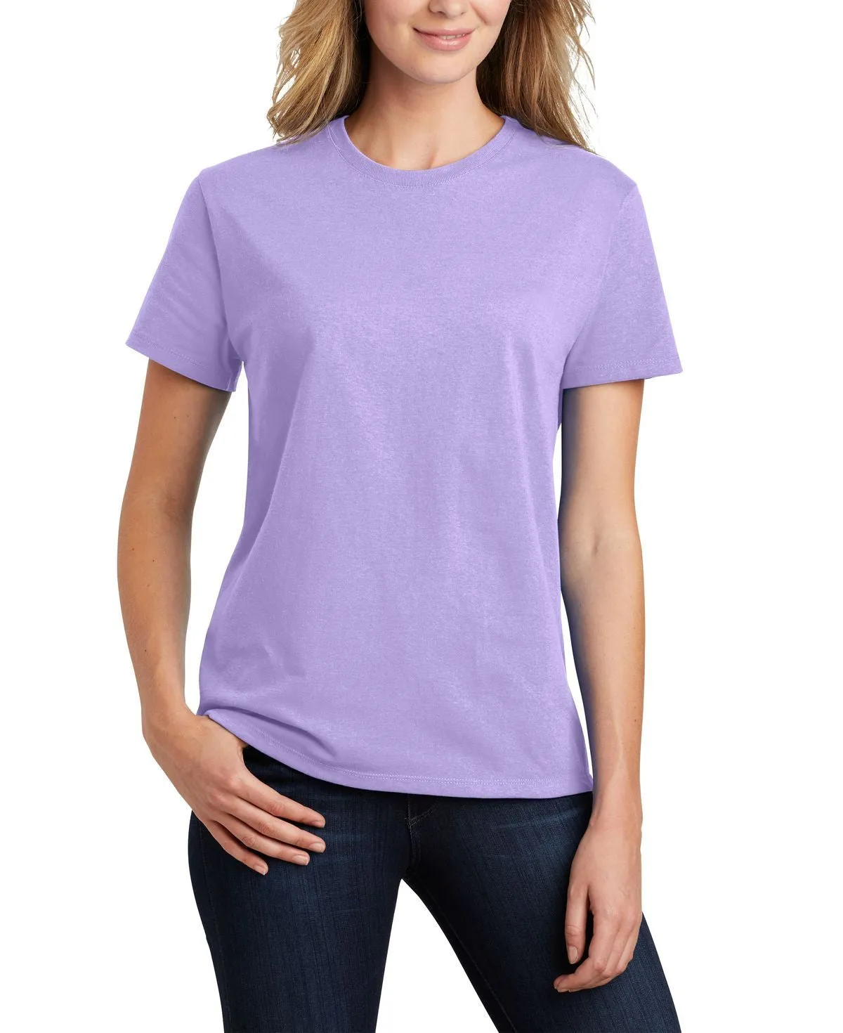 Comfy Comfort JustBlanks Women's Crew Neck Short Sleeve Regular Fit Tee