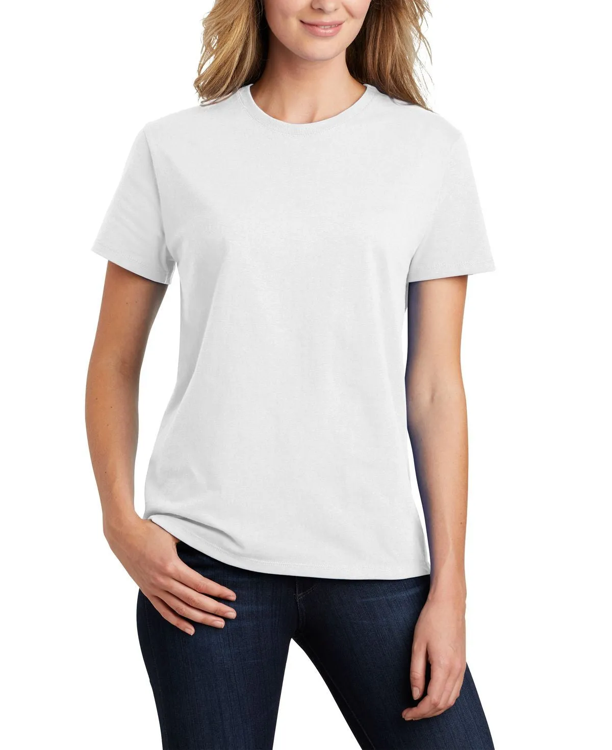 Everyday Comfort Style JustBlanks Women's Crew Neck Short Sleeve Regular Fit Tee