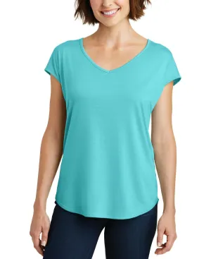 JustBlanks Women's Drapey Cross-Back Yoga Tee with V-Neck Outdoor Activity