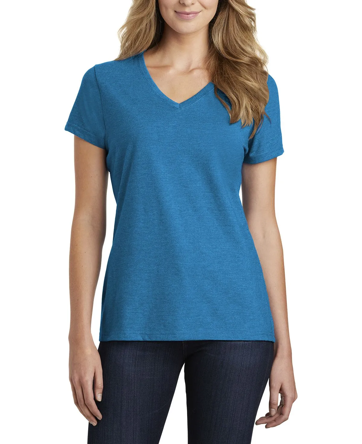Light Flex Fit JustBlanks Women's Fan Favorite Blend V-Neck Short Sleeve Tee