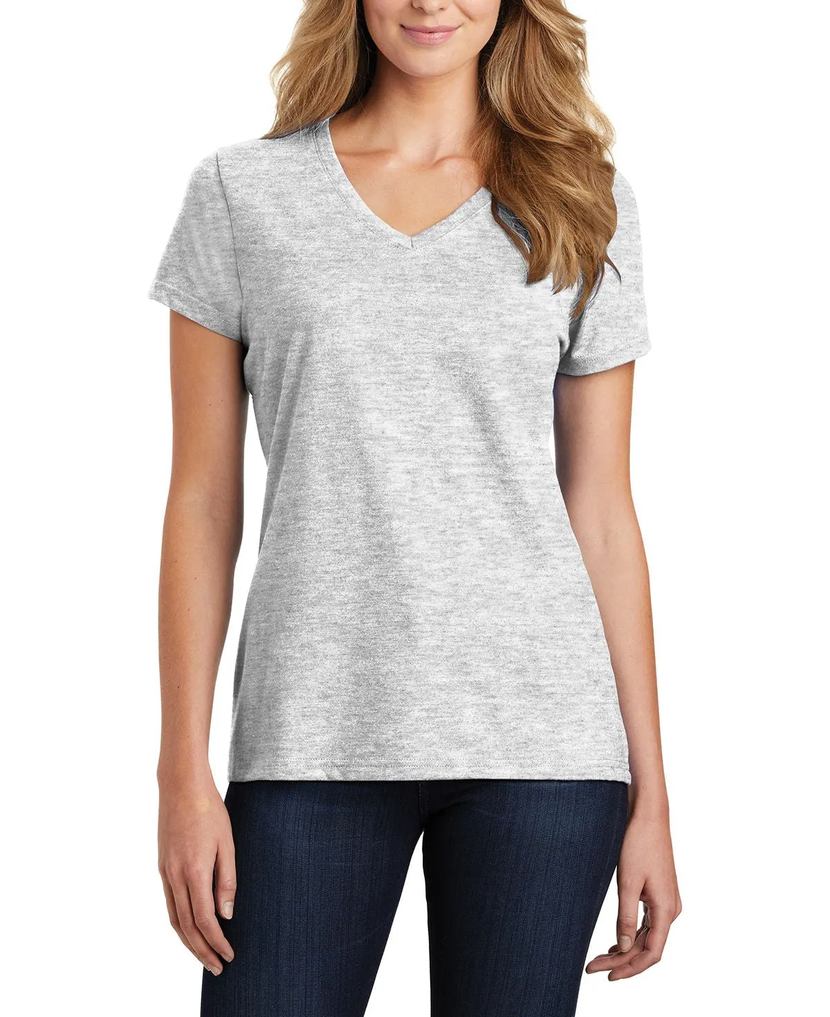 JustBlanks Women's Fan Favorite Blend V-Neck Short Sleeve Tee Breathable Wear Fit