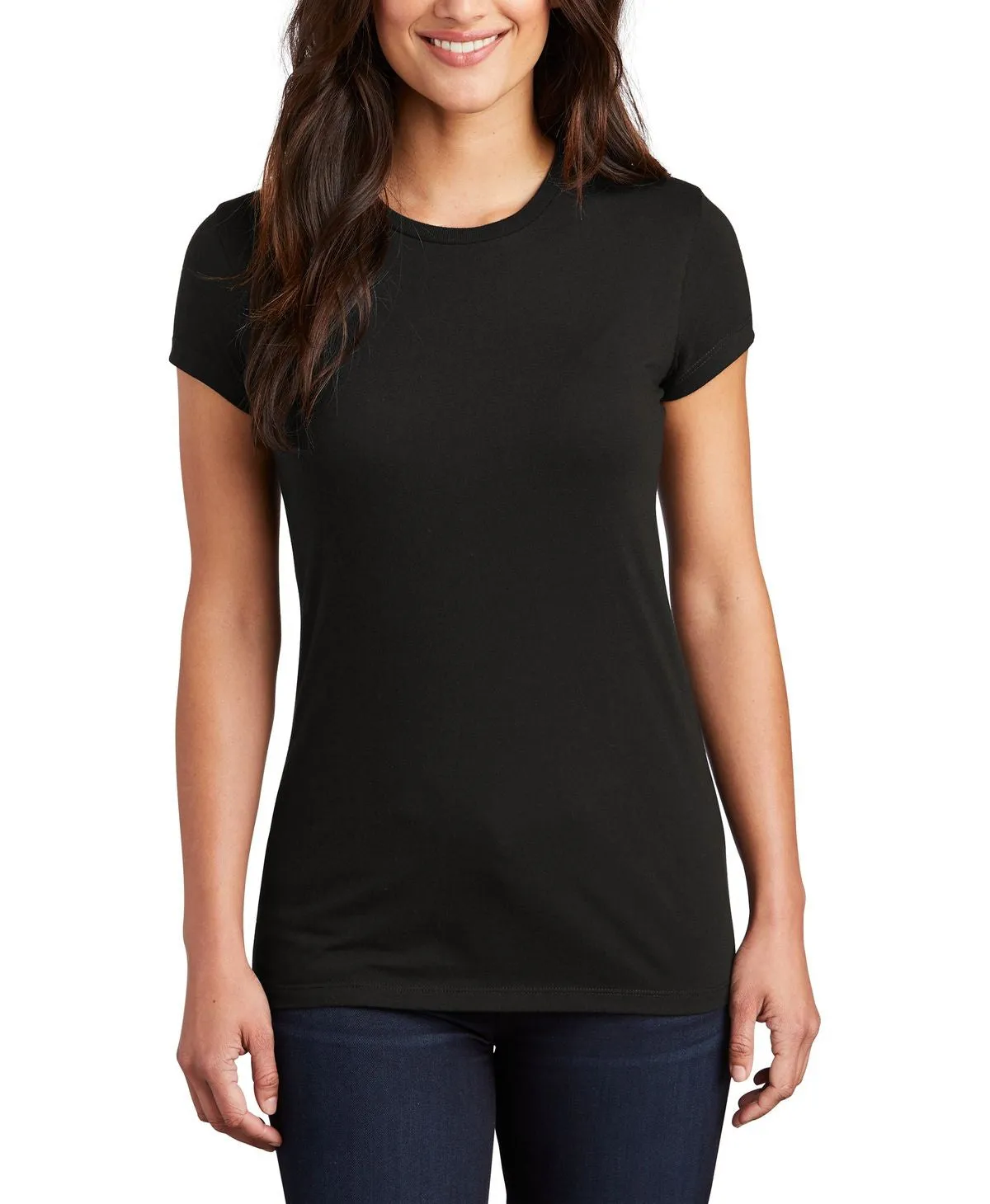 Active Wear Fit JustBlanks Women's Fitted Tri-Blend Crew Neck Short Sleeve Tee