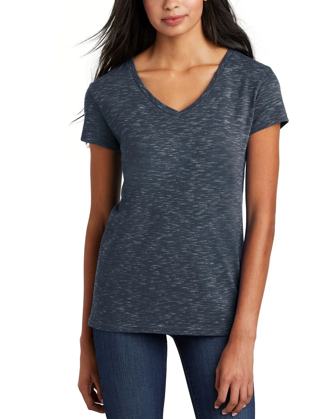 JustBlanks Women's Medal Relaxed Fit V-Neck T-Shirt Stretch Wear Smart Comfort