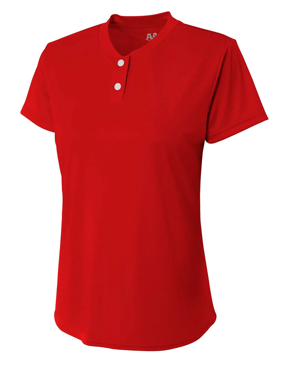 Sleek Comfort Fit JustBlanks Women's Short Sleeve Relaxed-Fit 2-Button Performance Henley Tee