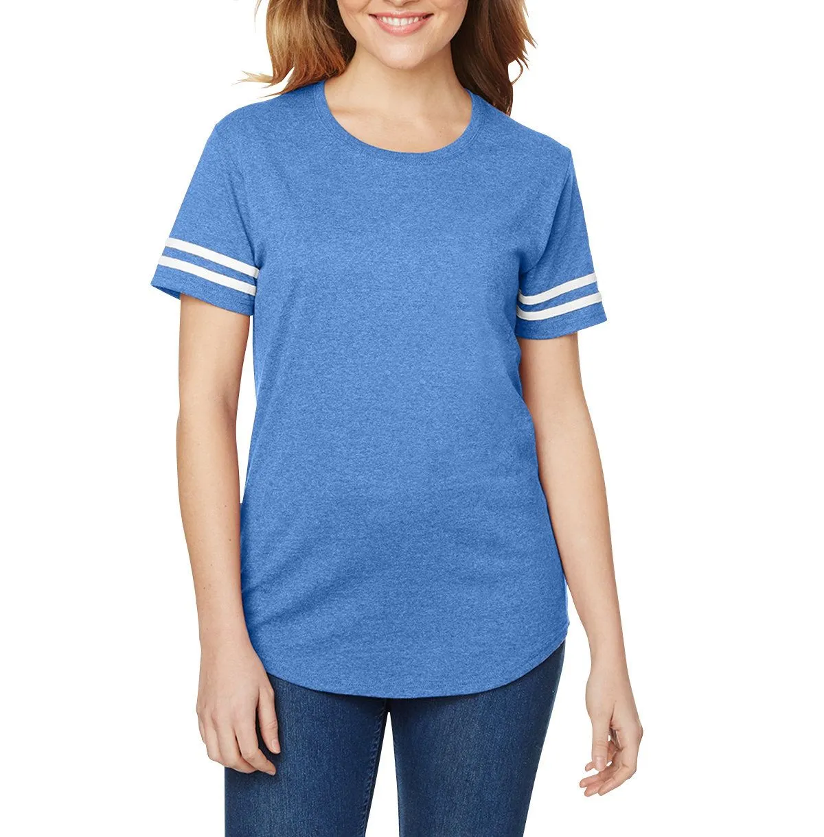 Soft and Lightweight JustBlanks Women's Slim Fit Short Sleeve Crew Neck T-Shirt