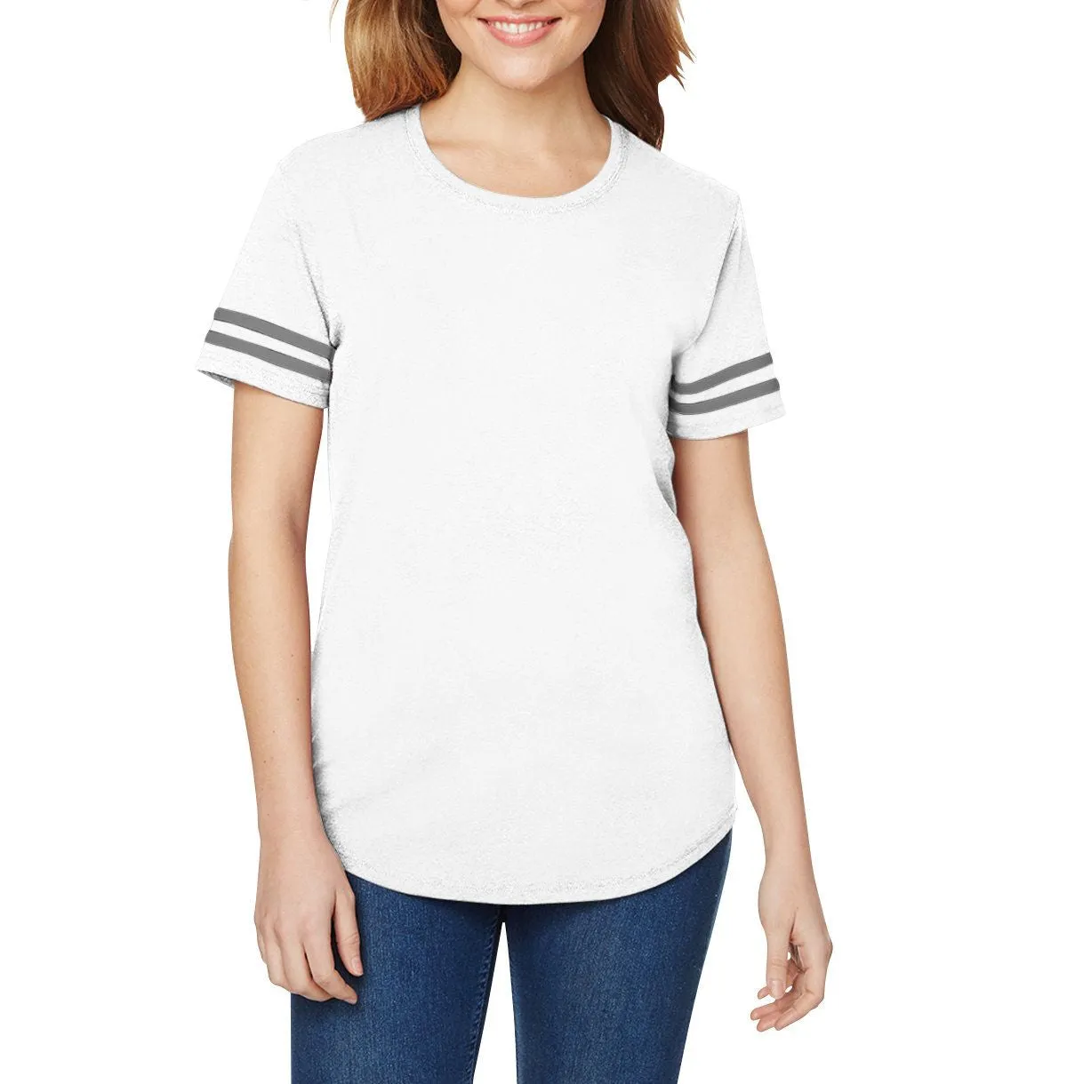 No Shrink Fabric Friction Free Inner Lining JustBlanks Women's Slim Fit Short Sleeve Crew Neck T-Shirt