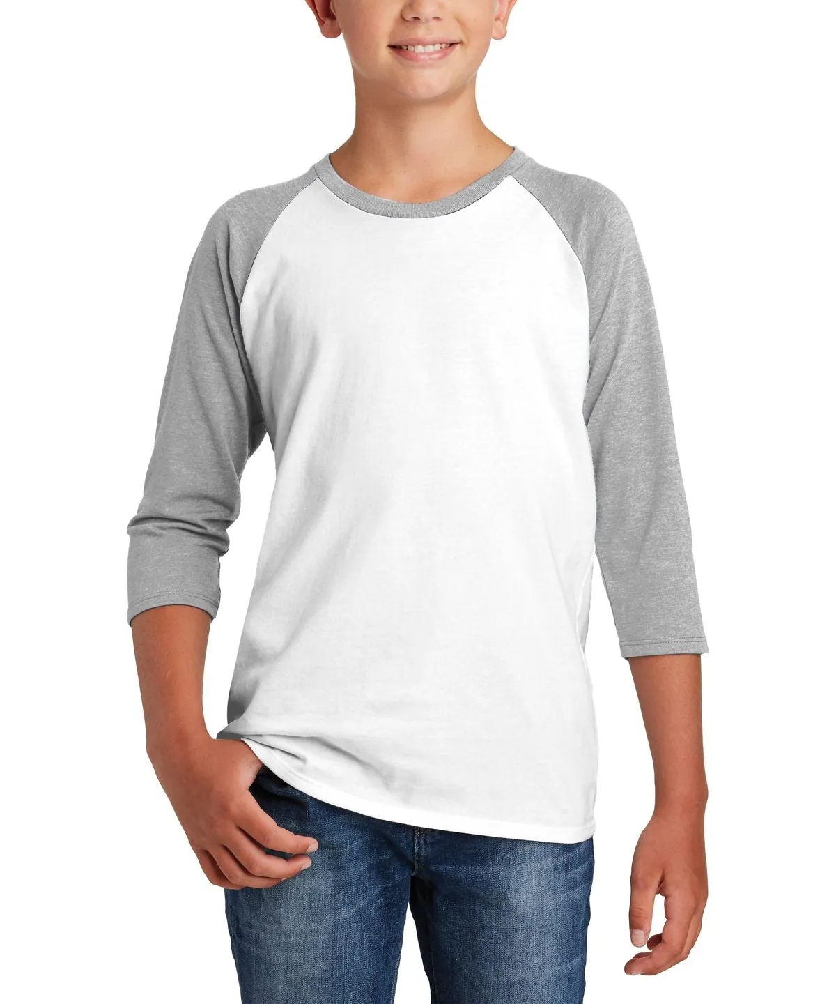 JustBlanks Youth 3/4 Sleeve Raglan Crew Neck T-Shirt brandable Seasonal Comfort Style