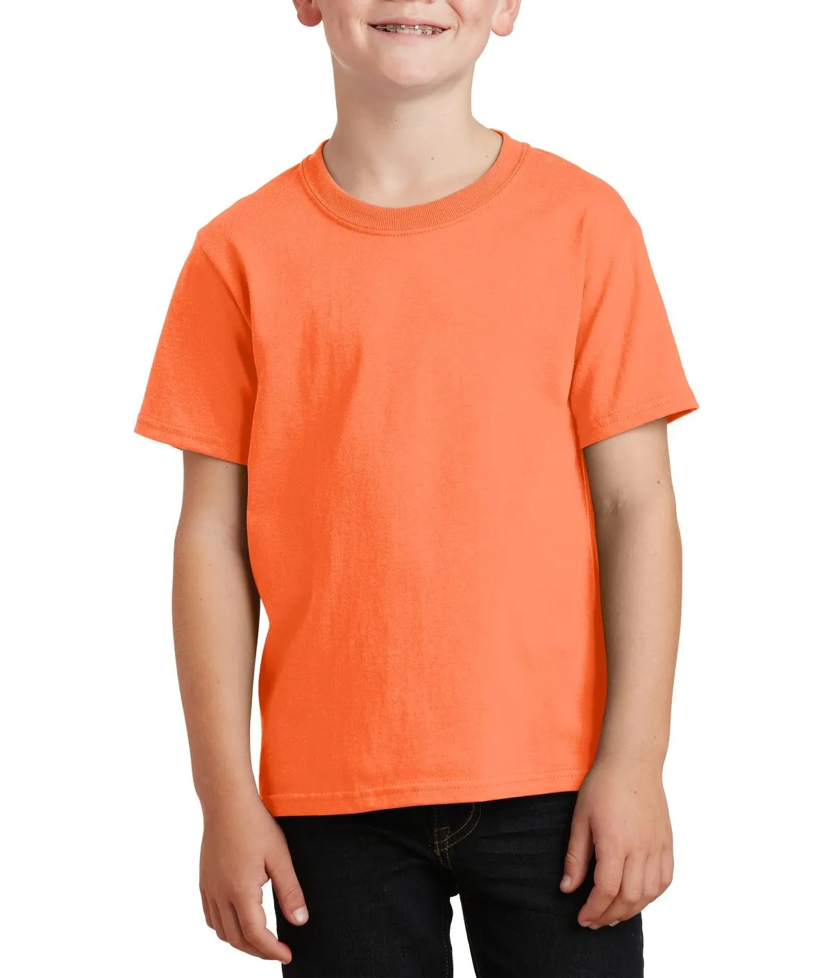 JustBlanks Youth Short Sleeve Core Cotton Crew Neck T-Shirt Travel Light
