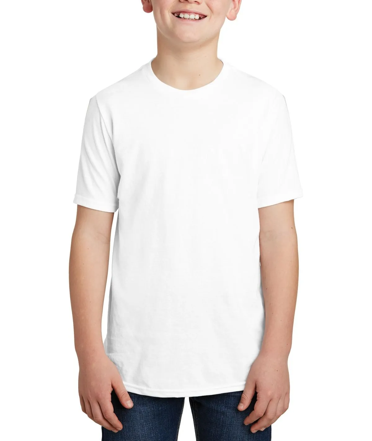 Flexible Fit Design JustBlanks Youth Short Sleeve Cotton Crew Neck T-Shirt
