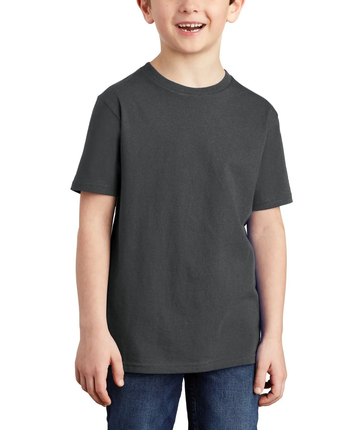 Light Trend JustBlanks Youth Short Sleeve Cotton Crew Neck T-Shirt