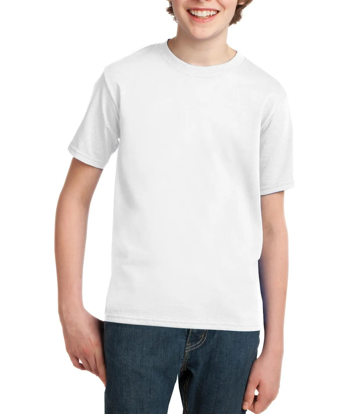 JustBlanks Youth Short Sleeve Essential Crew Neck T-Shirt Tear Resistant Knit