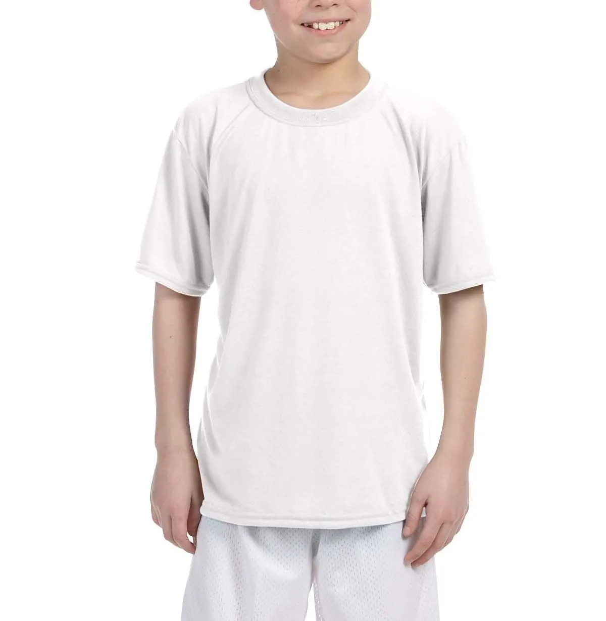 JustBlanks Youth Short Sleeve Polyester Crew Neck Performance T-Shirt Popular