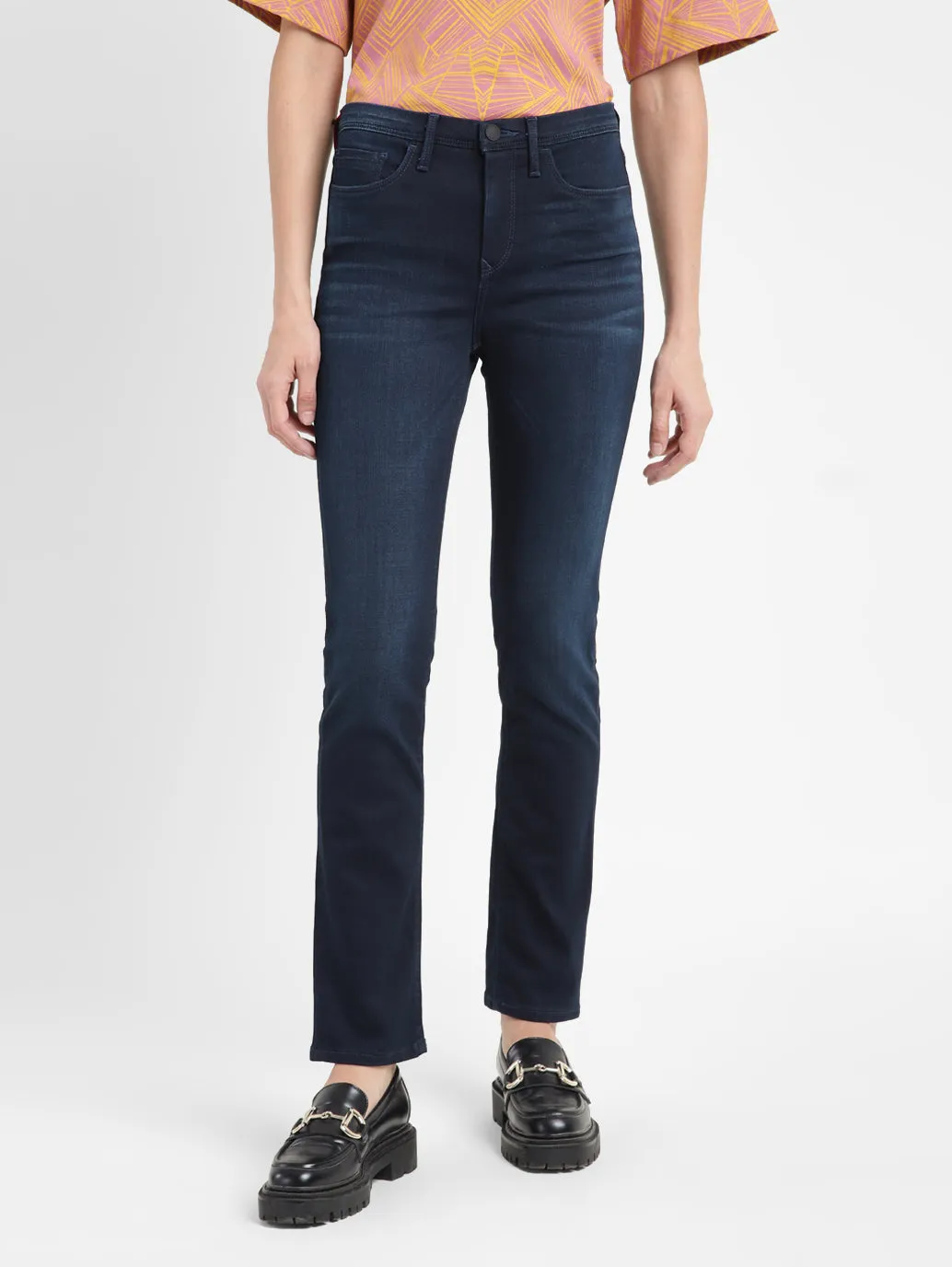 Yearlong Fit Festival Outfit Minimalist Style Women's 312 Blue Straight Fit Mid Rise Jeans