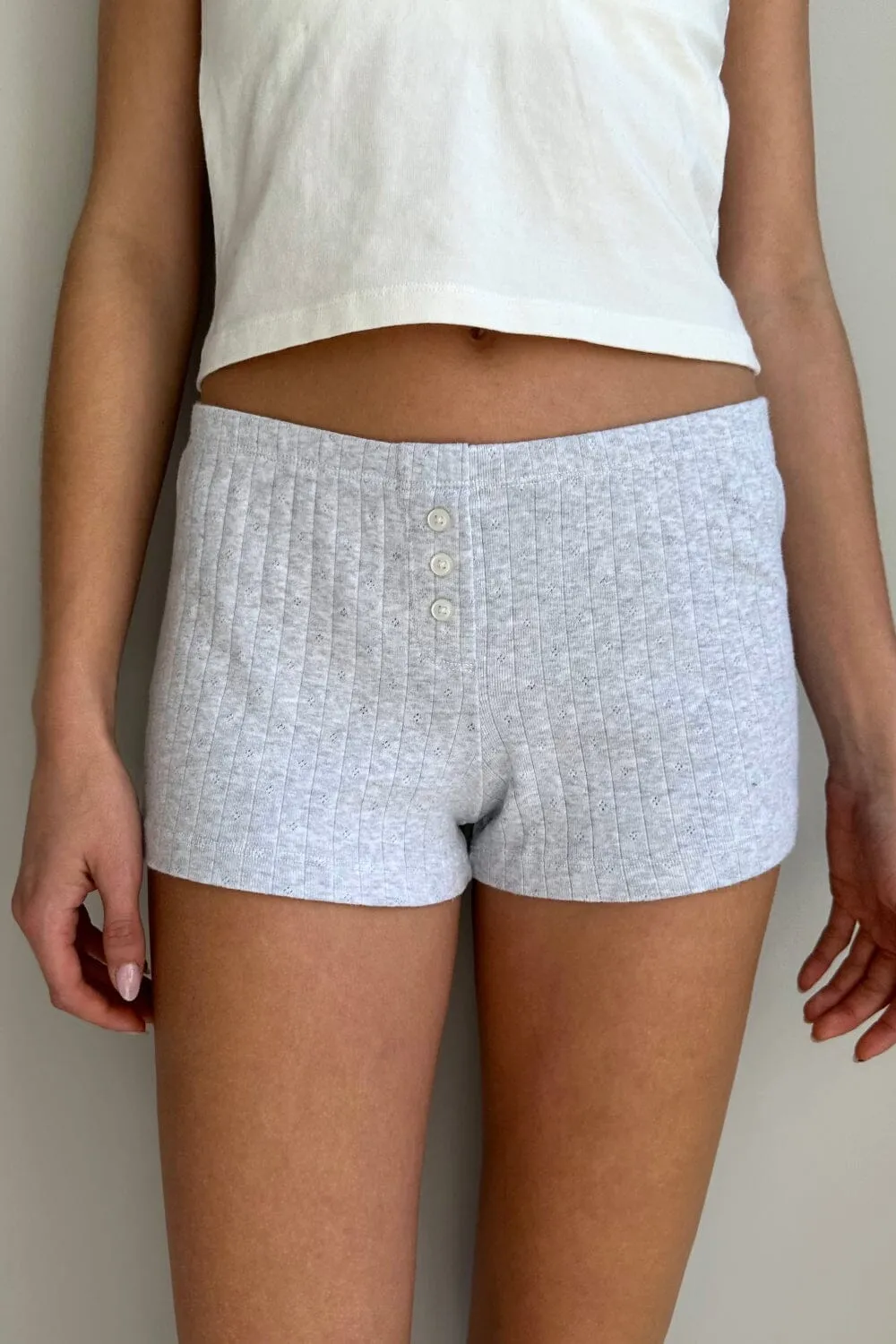 Non Restrictive Waistband Keira Eyelet Sweatshorts
