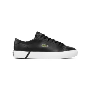 LACOSTE 7-41CMA0014312 GRIPSHOT BL MN'S (Medium) Black/White Leather & Synthetic Lifestyle Shoes Weatherproof Protective Coating