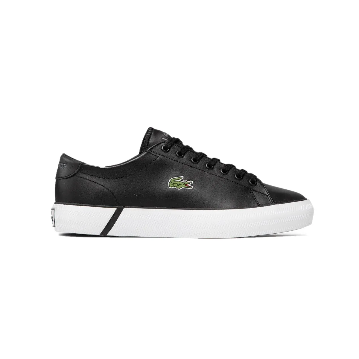 LACOSTE 7-41CMA0014312 GRIPSHOT BL MN'S (Medium) Black/White Leather & Synthetic Lifestyle Shoes Weatherproof Protective Coating