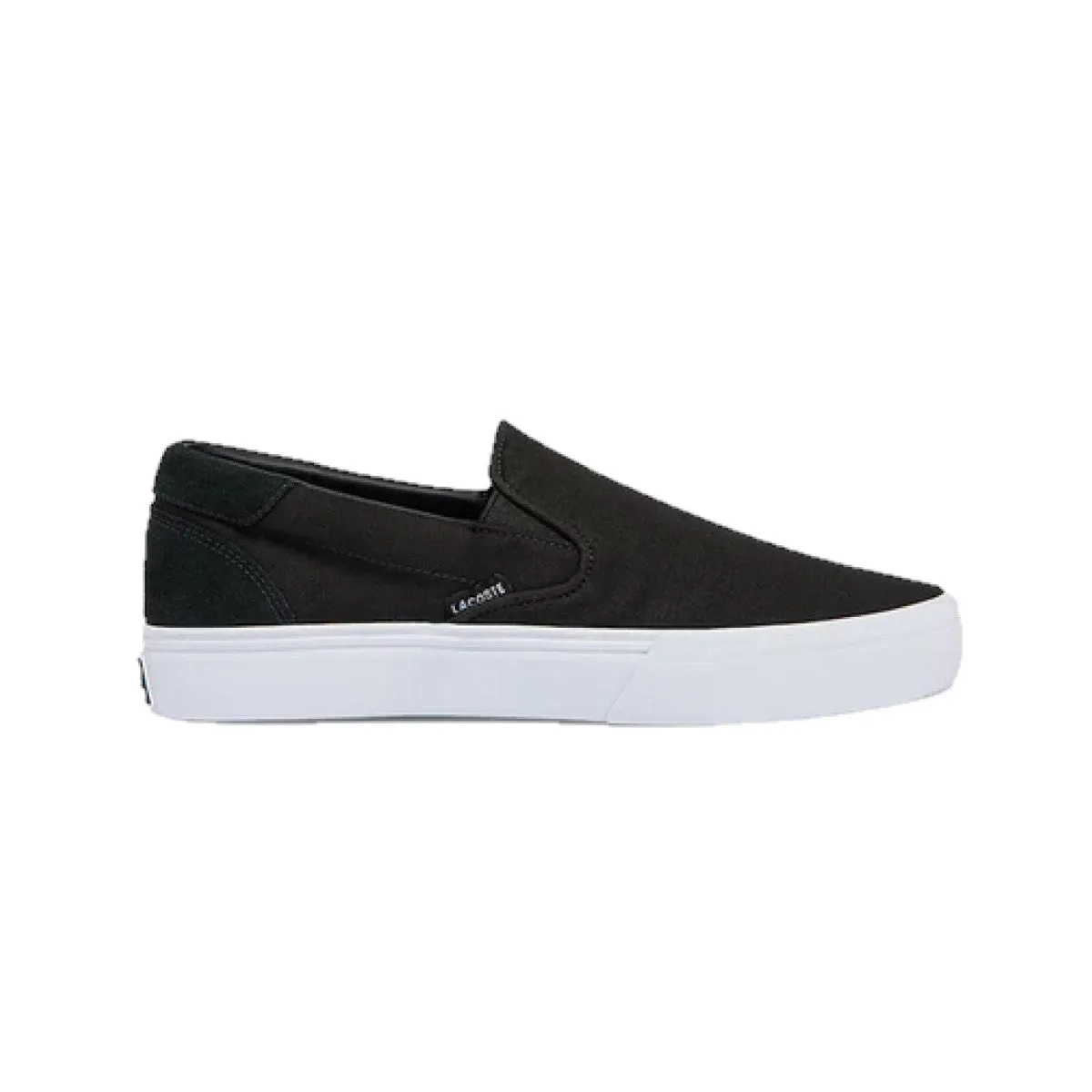 Sweat Resistant Indoor Fitness LACOSTE 7-43CMA0045312 JUMP SERVE SLIP MN'S (Medium) Black/White Canvas Lifestyle Shoes