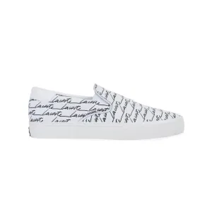 LACOSTE 7-43CMA0050147 JUMP SERVE SLIP MN'S (Medium) White/Black Canvas Lifestyle Shoes Celebrity Vibe Tone Play