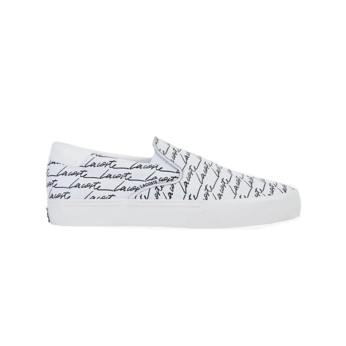 LACOSTE 7-43CMA0050147 JUMP SERVE SLIP MN'S (Medium) White/Black Canvas Lifestyle Shoes Celebrity Vibe Tone Play