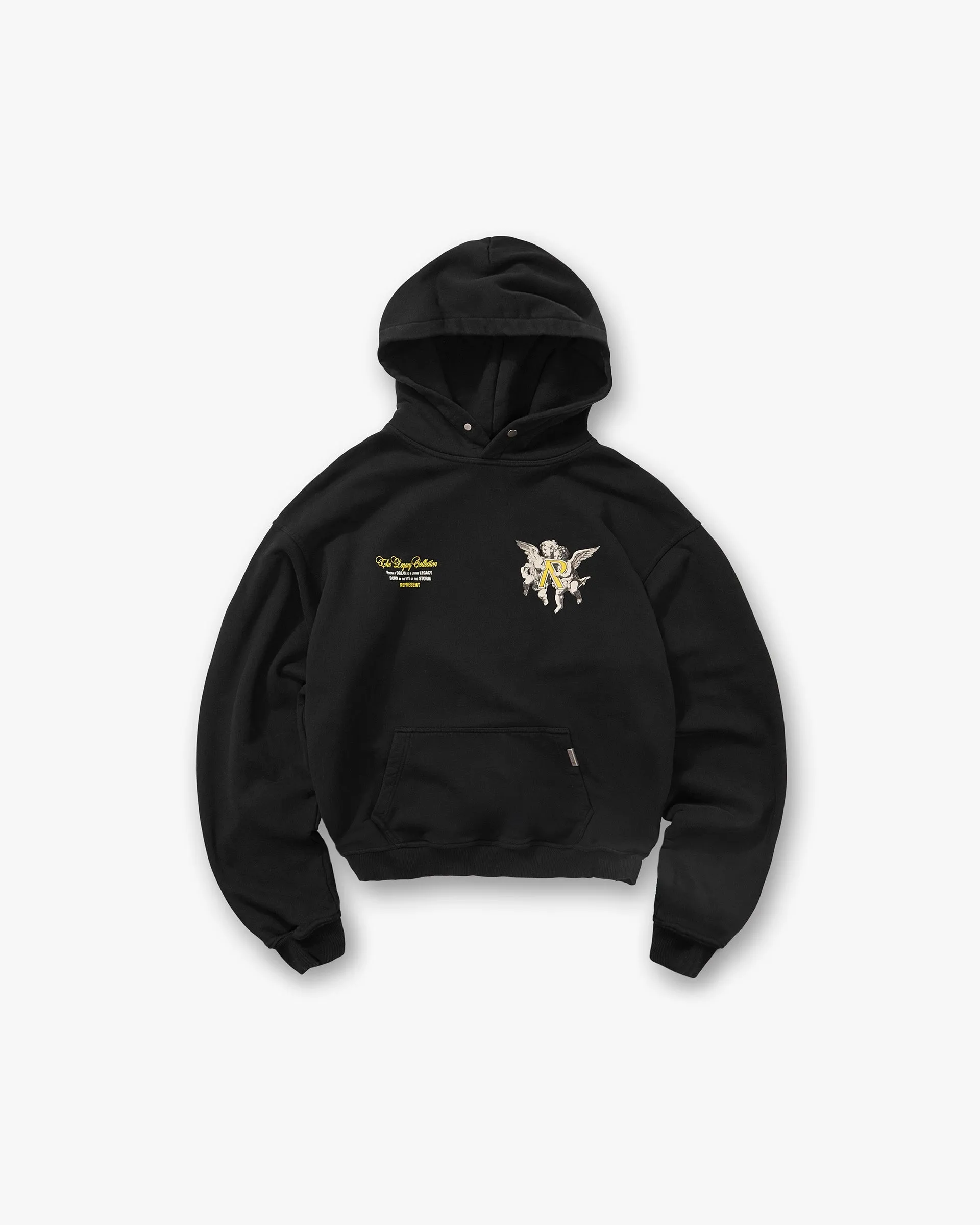 Graphic Design Legacy Cherubs Hoodie - Jet Black