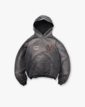 Relaxed Vibe Represent X Guns N' Roses Tour Hoodie - Stained Black