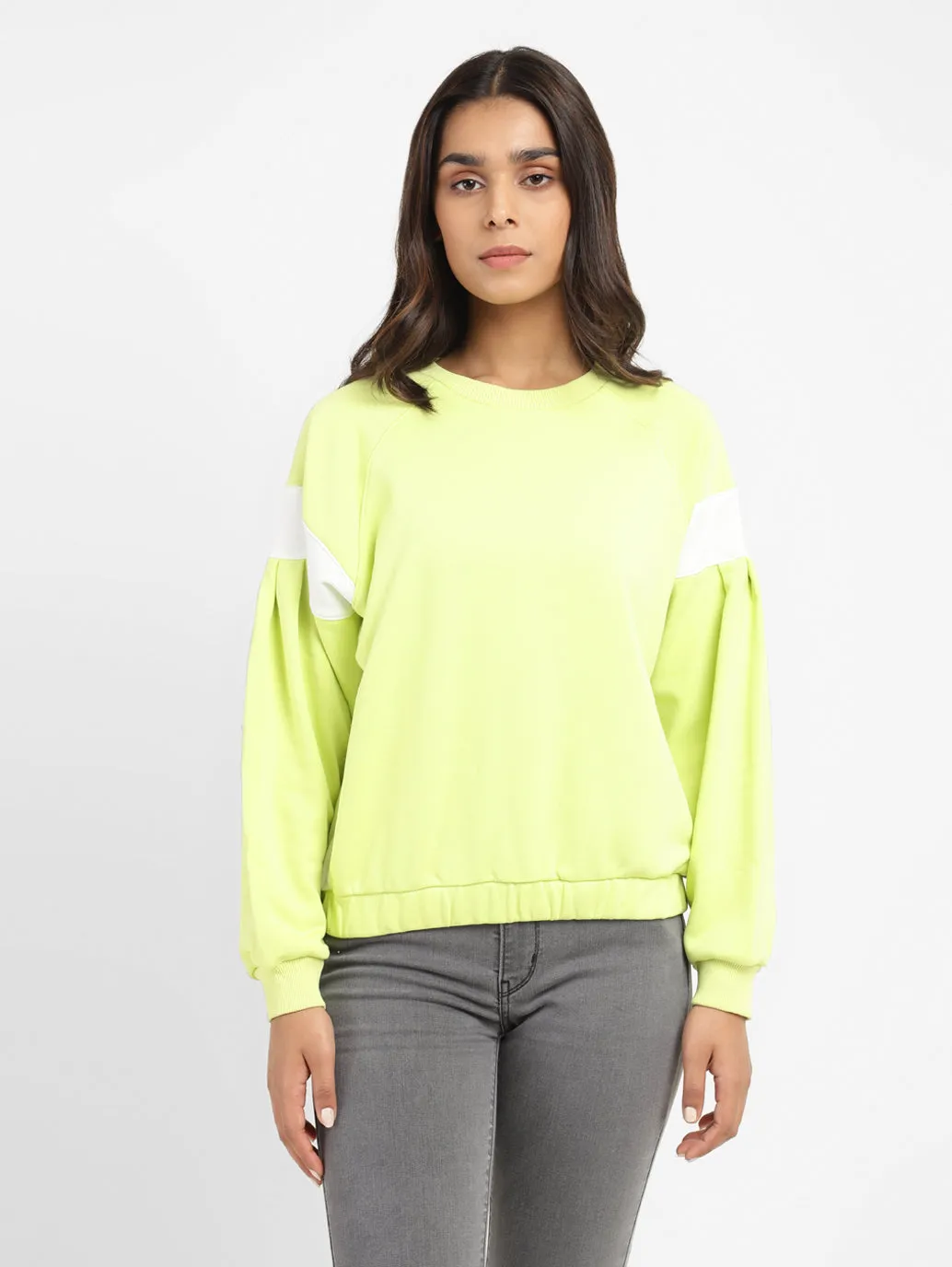 Women's Colorblock Round Neck Sweatshirt right for formal events