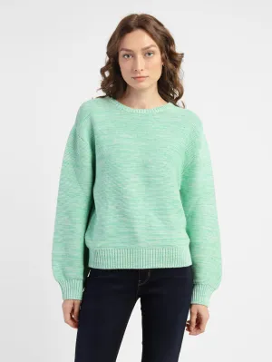 Women's Self Design Round Neck Sweater Quick drying material