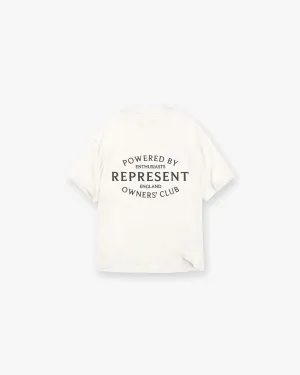 Relaxed Waistband Represent Owners Club Stamp T-Shirt - Flat White