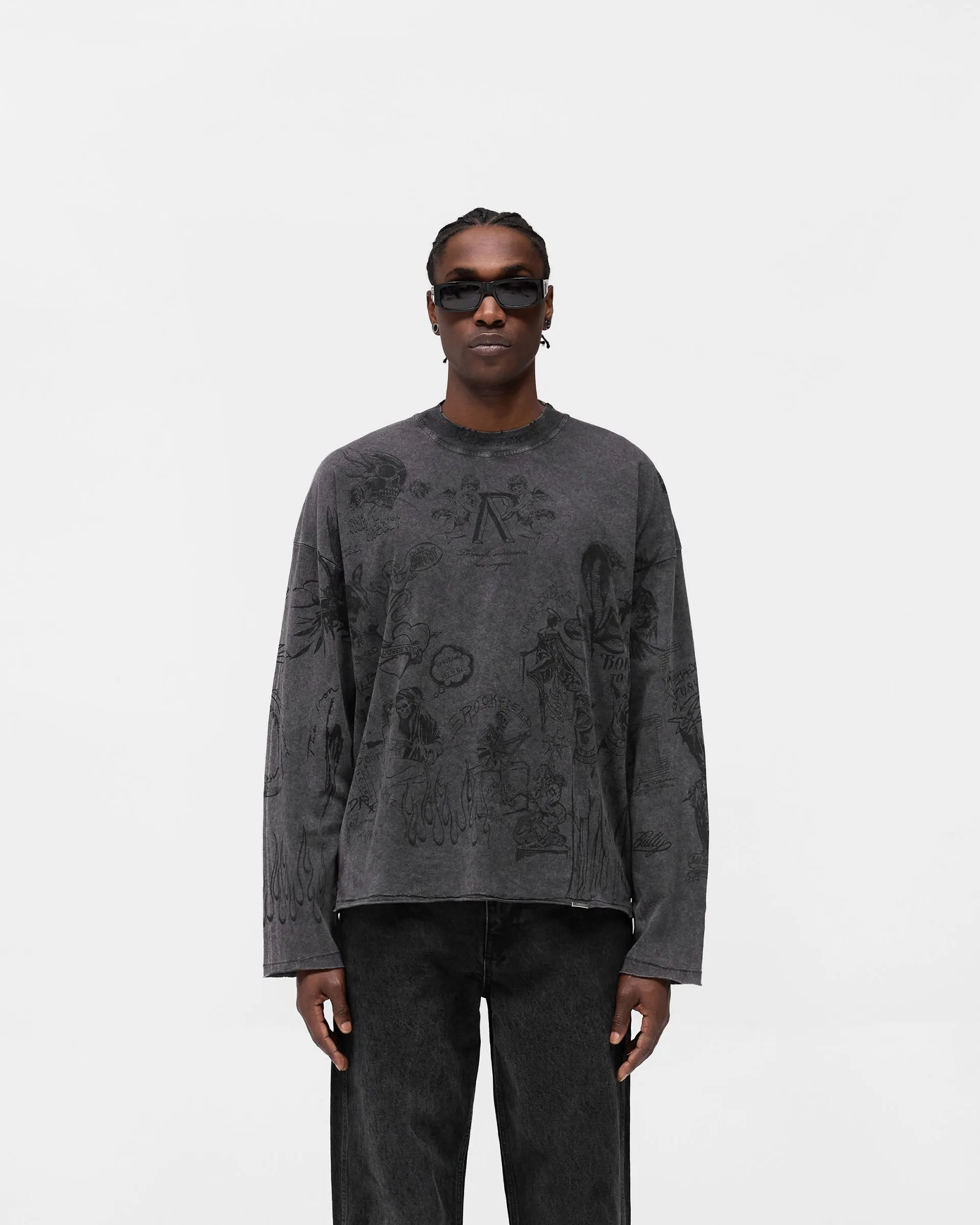 Effortless Style Comfortable Wear Legacy Long Sleeve T-Shirt - Vintage Grey