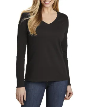 JustBlanks Women's Long Sleeve V-Neck Cotton T-Shirt NonIrritating Fabric