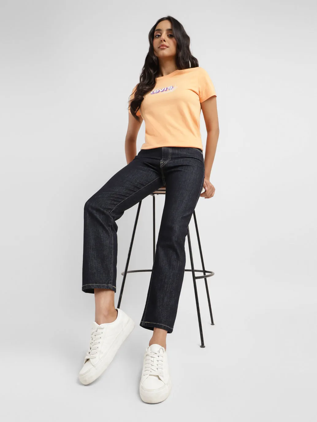 Comfort Stretch Technology Motion Ease Women's Blue Wedgie Straight Fit Mid Rise Jeans