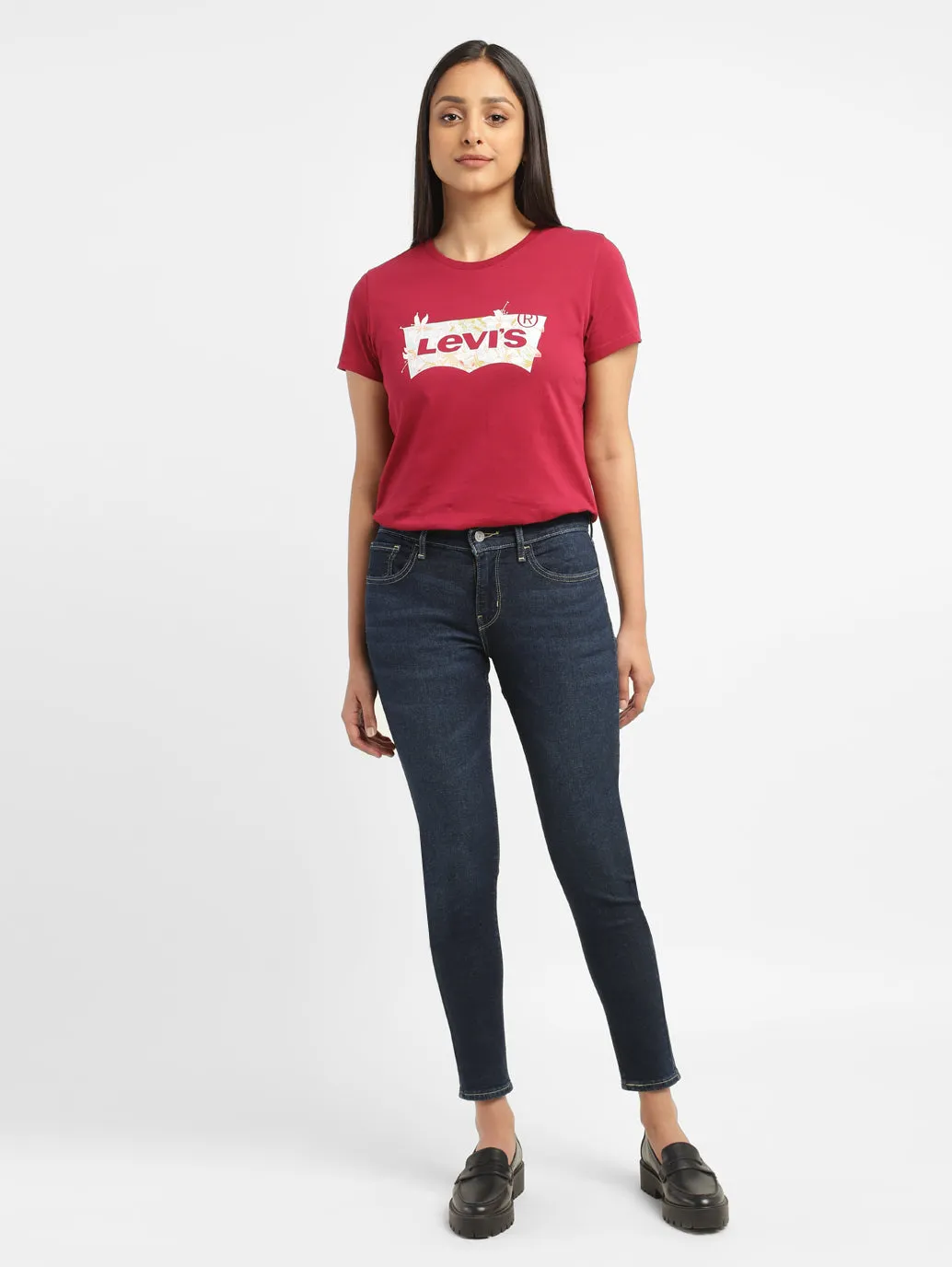 Go To Outfit Women's 710 Blue Skinny Fit Mid Rise Jeans