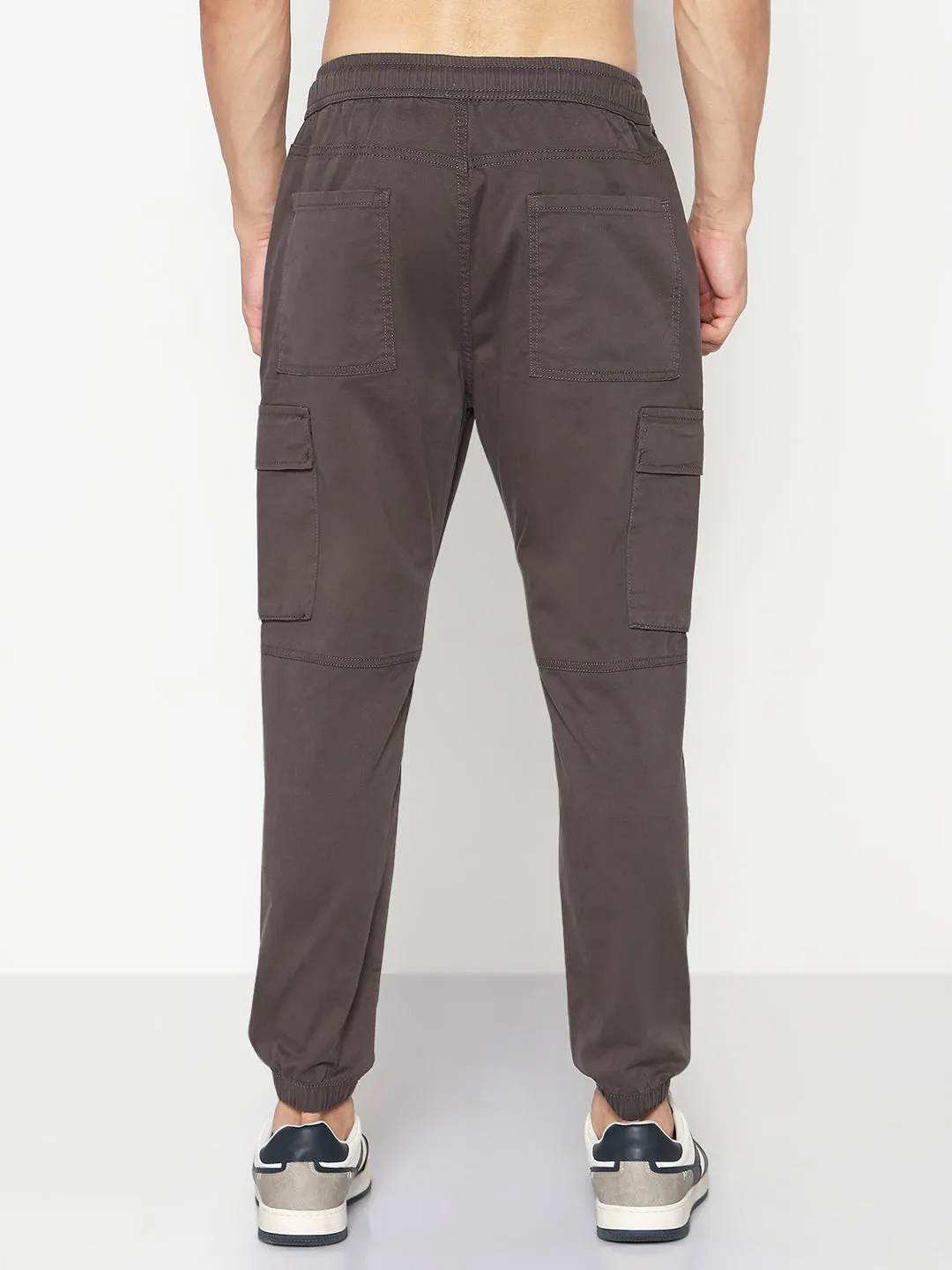 Men's Grey Slim Fit Joggers Classic Cut Modern Fit