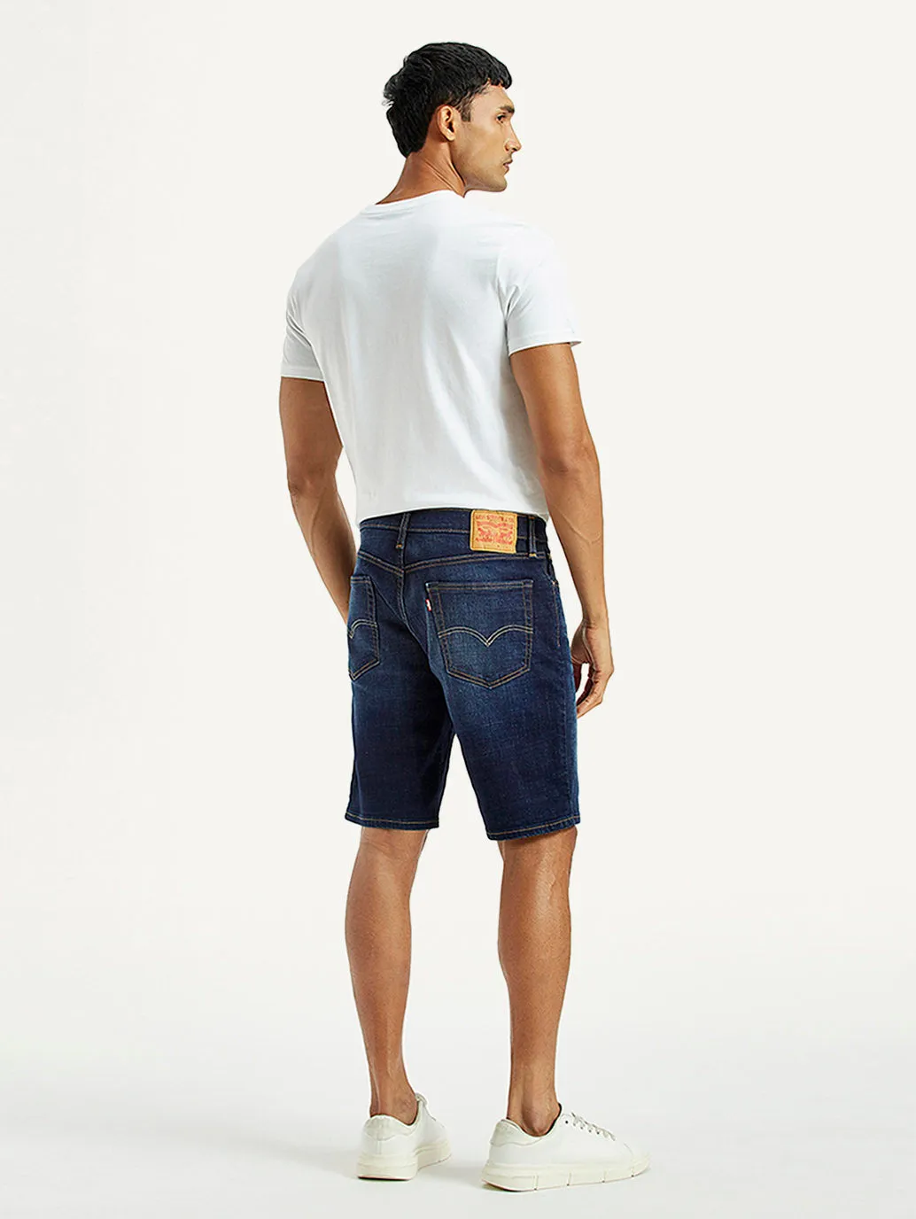 Simple Waist Men's 541 Mid Indigo Athletic Tapered Fit Mid Rise Shorts