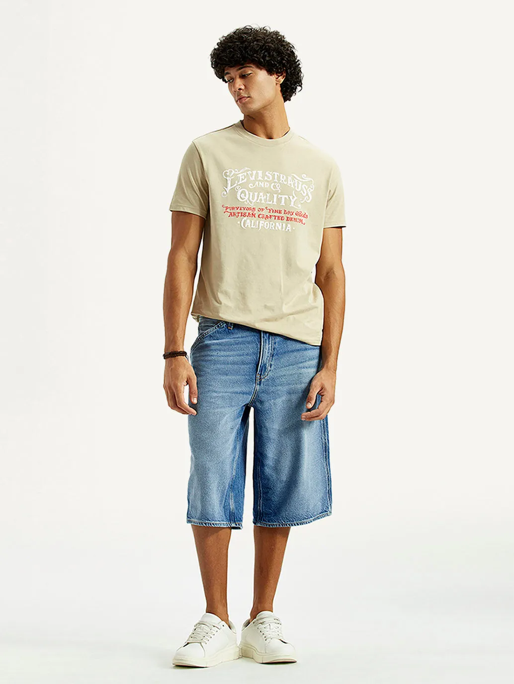 Chic Look tall size Men's 568 Light Indigo Loose Fit Mid Rise Shorts