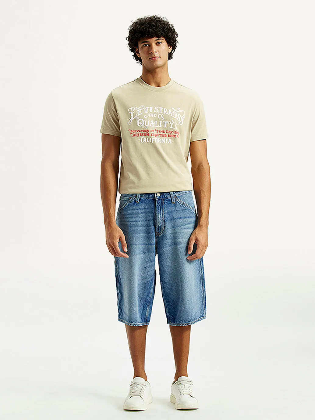 Men's 568 Light Indigo Loose Fit Mid Rise Shorts UV resistant No Ride Up Technology