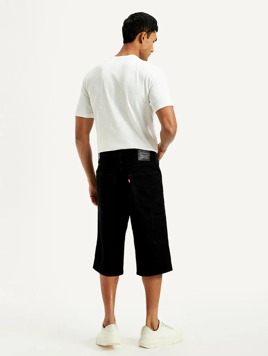 Contemporary Design Smooth Texture Men's 568 Loose Fit Denim Shorts